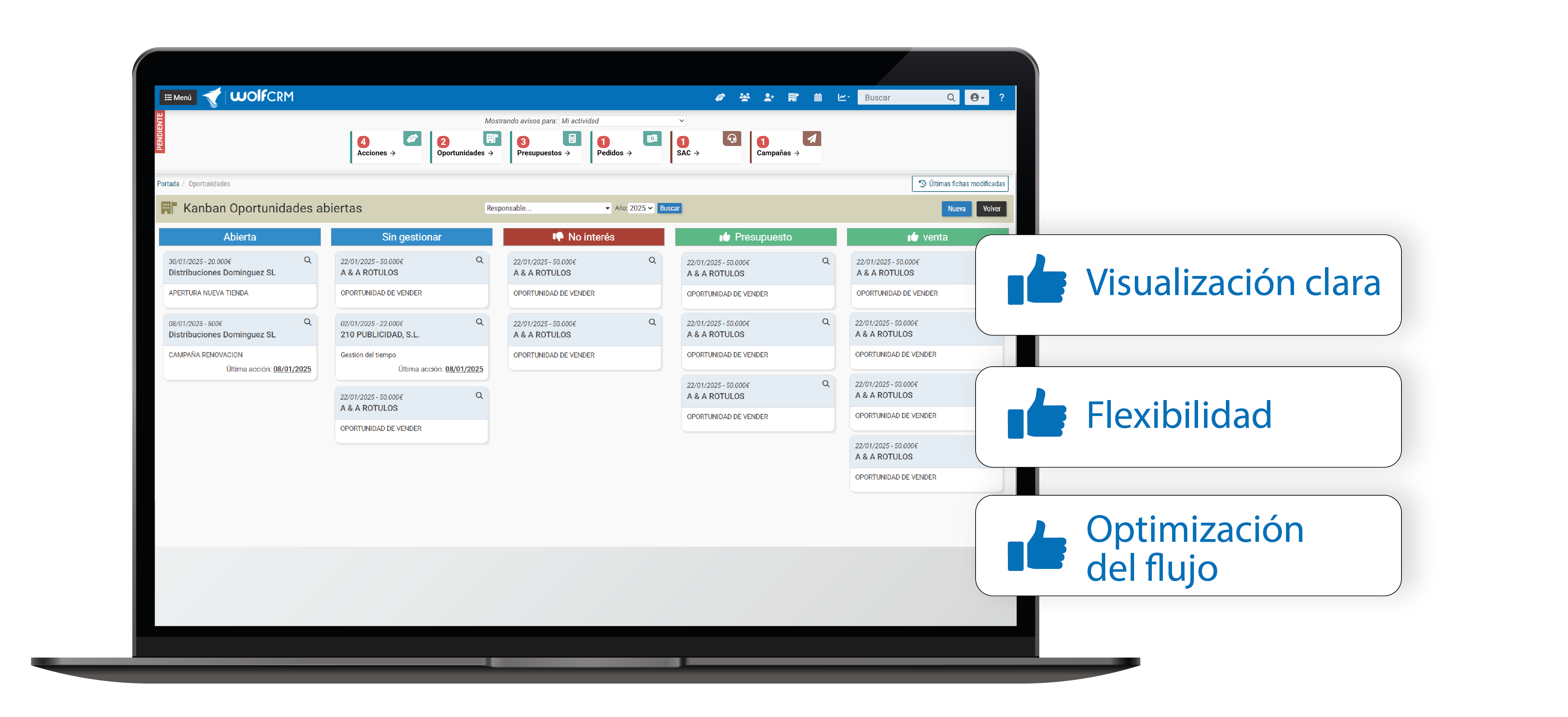 WolfCRM Kanban