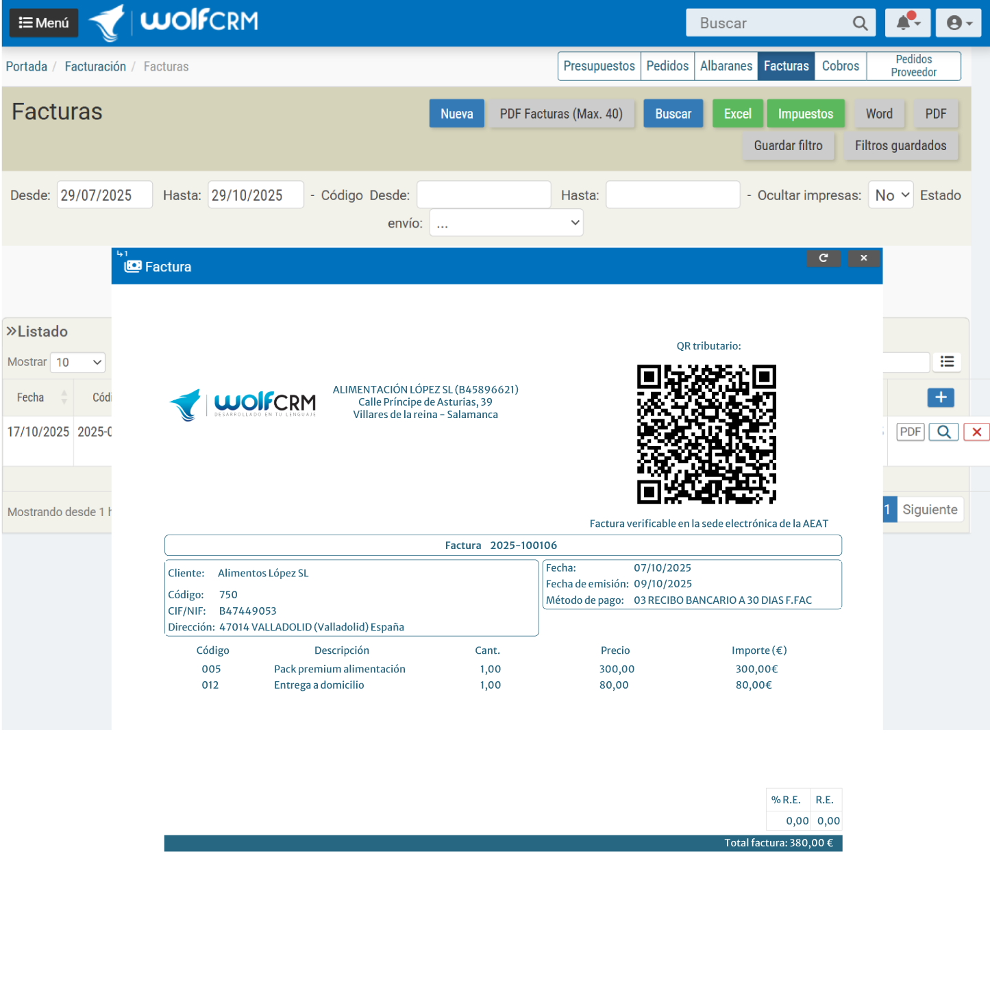 Verifactu en WolfCRM